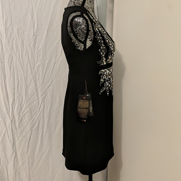 NWT Bebe chiffon and crystal dress - Picture 8 of 11